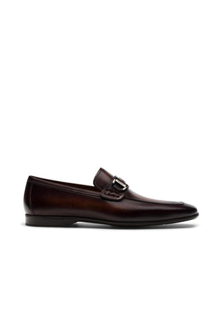 Magnanni 24379 Raso Brown Leather Slip-On Penny Loafers (MAGS1079)-Dellamoda