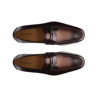 Magnanni 24379 Raso Men's Shoes Brown Calf-Skin Leather Slip-On Penny Loafers (MAGS1079)-AmbrogioShoes