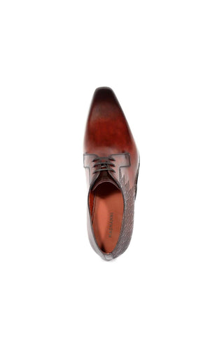 Magnanni 24834 Hayos Burgundy Laser Embossed / Leather Derby (MAGS1123)