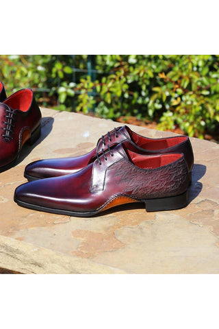 Magnanni 24834 Hayos Burgundy Laser Embossed / Leather Derby (MAGS1123)