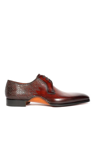 Magnanni 24834 Hayos Burgundy Laser Embossed / Leather Derby (MAGS1123)-Dellamoda