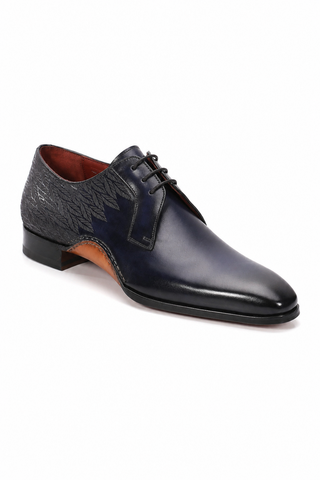Magnanni 24834 Hayos Navy Laser Embossed / Leather Derby (MAGS1133)