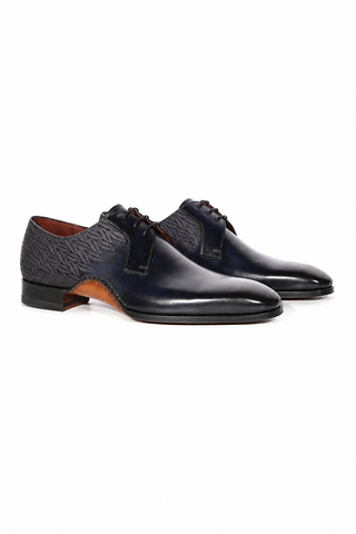 Magnanni 24834 Hayos Navy Laser Embossed / Leather Derby (MAGS1133)