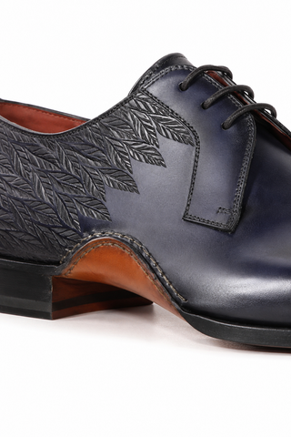 Magnanni 24834 Hayos Navy Laser Embossed / Leather Derby (MAGS1133)