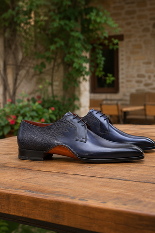 Magnanni 24834 Hayos Navy Laser Embossed / Leather Derby (MAGS1133)