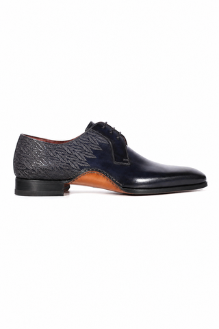 Magnanni 24834 Hayos Navy Laser Embossed / Leather Derby (MAGS1133)