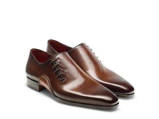 Magnanni Abrahan Tabaco Brown Calf-Skin Leather Whole-Cut Oxfords (MAGS1128)-AmbrogioShoes