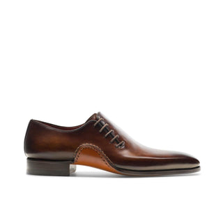 Magnanni Abrahan Tabaco Brown Calf-Skin Leather Whole-Cut Oxfords (MAGS1128)-AmbrogioShoes