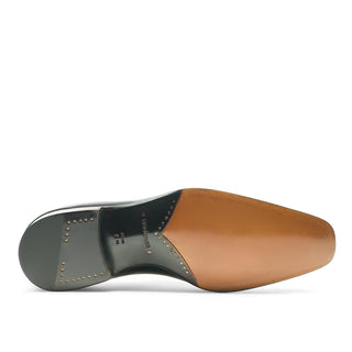 Magnanni Alexander 22972 Navy & Gray Calf-Skin Leather Whole-Cut Oxfords (MAGS1108)-AmbrogioShoes