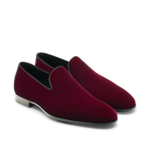Magnanni Jareth 22334 Burgundy Velvet Formal/Loafers (MAGS1117)-AmbrogioShoes