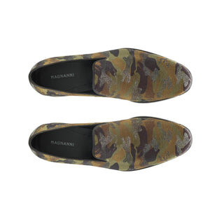 Magnanni Jareth 22334 Green Camo Velvet Formal/Loafers (MAGS1119)-AmbrogioShoes