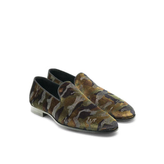 Magnanni Jareth 22334 Green Camo Velvet Formal/Loafers (MAGS1119)-AmbrogioShoes