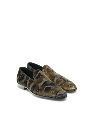 Magnanni Jareth 22334 Green Camo Velvet Formal/Loafers (MAGS1119)-Dellamoda