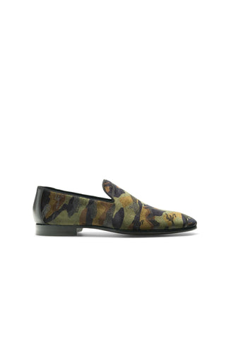 Magnanni Jareth 22334 Green Camo Velvet Formal/Loafers (MAGS1119)-Dellamoda