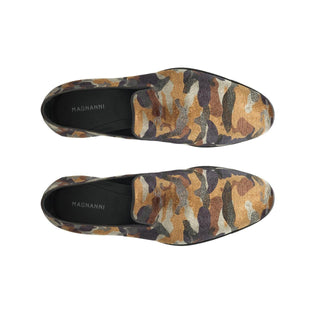 Magnanni Jareth 22334 Khaki Camo Velvet Formal/Loafers (MAGS1120)-AmbrogioShoes