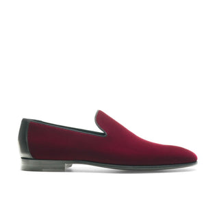 Magnanni Jareth 22334 Men's Shoes Burgundy Velvet Formal/Dress Loafers (MAGS1117)-AmbrogioShoes