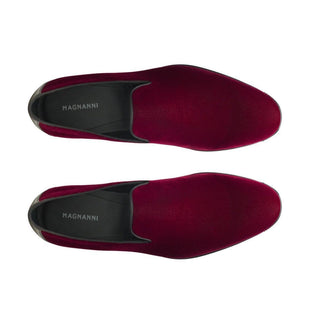 Magnanni Jareth 22334 Men's Shoes Burgundy Velvet Formal/Loafers (MAGS1117)-AmbrogioShoes