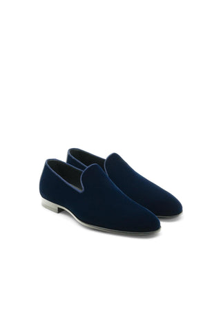 Magnanni Jareth 22334 Navy Velvet Formal/Loafers (MAGS1121)-Dellamoda