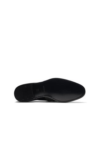 Magnanni Jenaro Black Velvet / Satin Formal Loafers (MAGS1083)-AmbrogioShoes