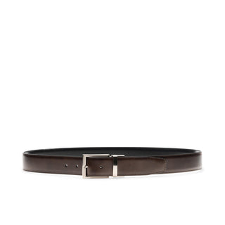 Magnanni Lados 1595 Men's Black & Brown Calf-Skin Leather Riversible Belt (MAGB1050)-AmbrogioShoes