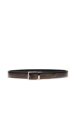 Magnanni Lados 1595 Men's Black & Brown Leather Riversible Belt (MAGB1050)-Dellamoda
