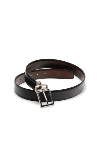 Magnanni Lados 1595 Men's Black & Brown Leather Riversible Belt (MAGB1050)-Dellamoda