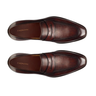 Magnanni Matlin III 24671 Brown Full Grain Leather Casual Penny Loafers (MAGS1109)-AmbrogioShoes