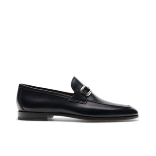Magnanni Silvano 24385 Black Calf-Skin Leather Buckle Slip-On Loafers (MAGS1139)-AmbrogioShoes