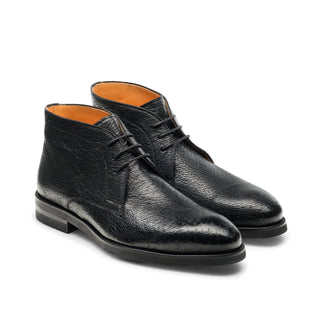 Magnanni Tacna 24716 Black Peccary Leather Chukka Boots (MAGS1106)-AmbrogioShoes