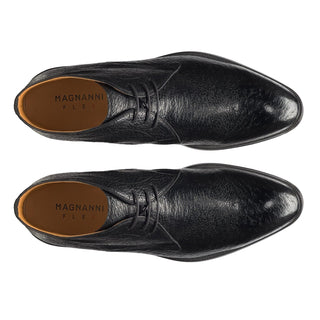 Magnanni Tacna 24716 Black Peccary Leather Chukka Boots (MAGS1106)-AmbrogioShoes