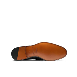 Magnanni Vicente 23257 Black Exotic Genuine Lizard Skin Classic Penny Loafers (MAGS1102)-AmbrogioShoes