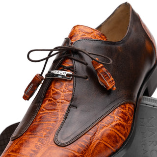 Marco Di Milano Anzio Exotic Alligator / Calfskin Leather Oxfords (MDM1037)-AmbrogioShoes