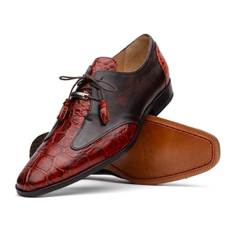 Marco Di Milano Anzio Exotic Alligator / Calfskin Leather Oxfords (MDM1037)-AmbrogioShoes