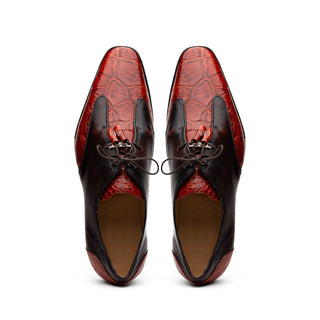 Marco Di Milano Anzio Exotic Alligator / Calfskin Leather Oxfords (MDM1037)-AmbrogioShoes