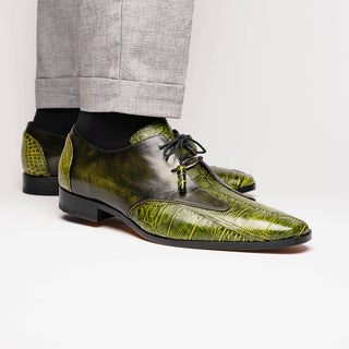 Marco Di Milano Anzio Exotic Alligator / Calfskin Leather Oxfords (MDM1037)-AmbrogioShoes