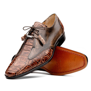 Marco Di Milano Anzio Exotic Alligator / Calfskin Leather Oxfords (MDM1037)-AmbrogioShoes