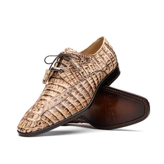 Marco Di Milano Apricena Men'Shoes Genuine Caiman Crocodile Dress Derby Oxfords (MDM1092)-AmbrogioShoes