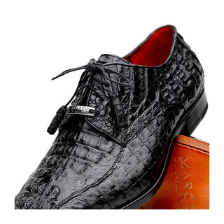 Marco Di Milano Apricena Men's Shoes Genuine Caiman Crocodile Dress Derby Oxfords (MDM1092)-AmbrogioShoes