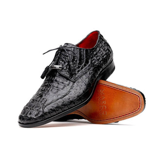 Marco Di Milano Apricena Men's Shoes Genuine Caiman Crocodile Dress Derby Oxfords (MDM1092)-AmbrogioShoes