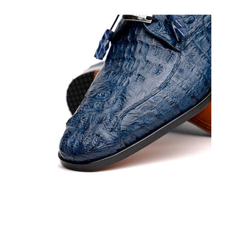 Marco Di Milano Apricena Men's Shoes Genuine Caiman Crocodile Dress Derby Oxfords (MDM1092)-AmbrogioShoes