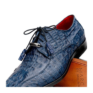 Marco Di Milano Apricena Men's Shoes Genuine Caiman Crocodile Dress Derby Oxfords (MDM1092)-AmbrogioShoes