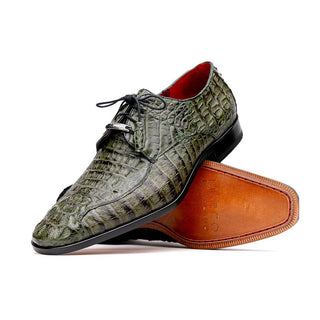 Marco Di Milano Apricena Men's Shoes Genuine Caiman Crocodile Dress Derby Oxfords (MDM1092)-AmbrogioShoes