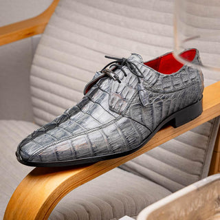 Marco Di Milano Cancun Exotic Hornback Crocodile Skin Derby (MDM1003)