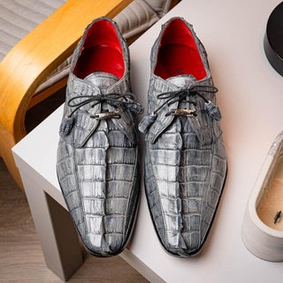 Marco Di Milano Cancun Exotic Hornback Crocodile Skin Derby (MDM1003)