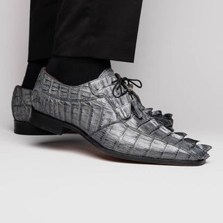 Marco Di Milano Cancun Exotic Hornback Crocodile Skin Derby (MDM1003)