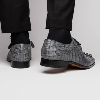 Marco Di Milano Cancun Exotic Hornback Crocodile Skin Derby (MDM1003)