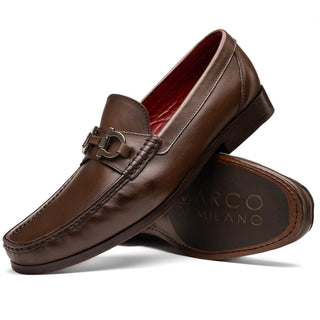 Marco Di Milano Cassarano Men's Shoes Calf-Skin Leather Moccasin Loafers (MDM1184)-AmbrogioShoes