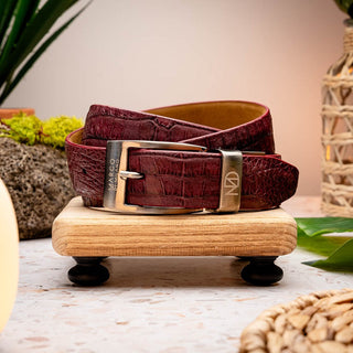 Marco Di Milano EST 100 Genuine Exotic Crocodile Men's Belts (MDMB1021)-AmbrogioShoes