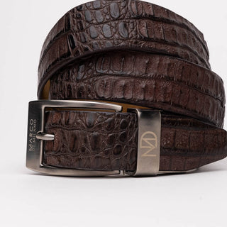 Marco Di Milano EST 100 Genuine Exotic Crocodile Men's Belts (MDMB1021)-AmbrogioShoes