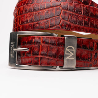 Marco Di Milano EST 100 Genuine Exotic Crocodile Men's Belts (MDMB1021)-AmbrogioShoes